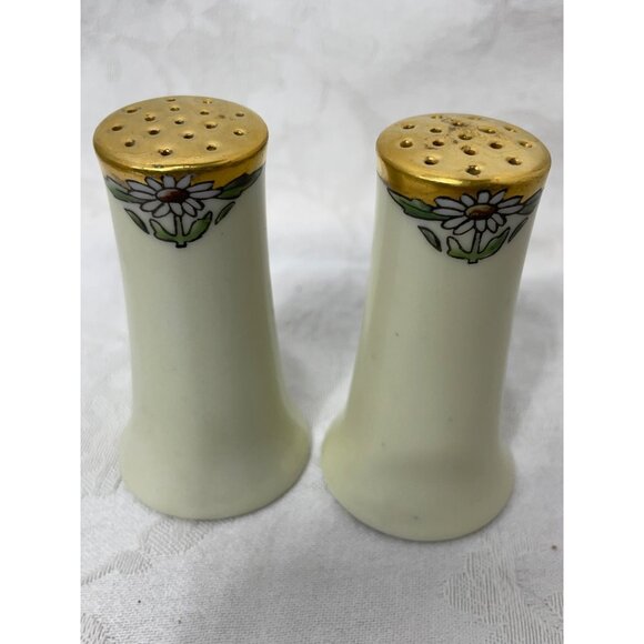 Limoges J.P.L. Porcelain France Vintage Gold Trim Salt & Pepper - Picture 2 of 4